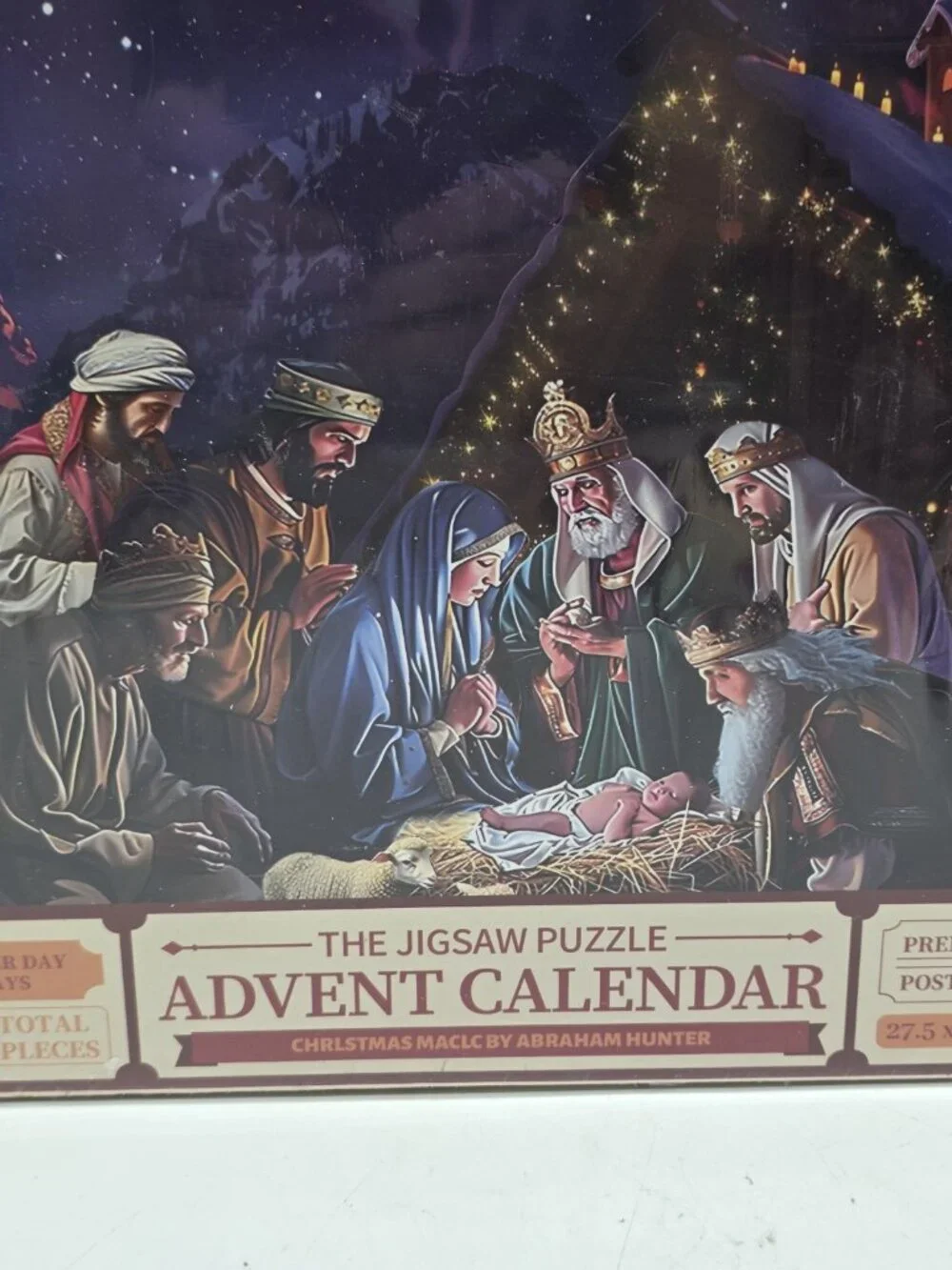 Advent Calendar Jigsaw Puzzle 24 Days 1008 Piece Christmas Manger Scene New